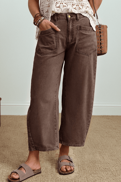 Rhea ankle Length Barrel Jeans - Hello Beautiful BoutiqueJeansThreaded Pear