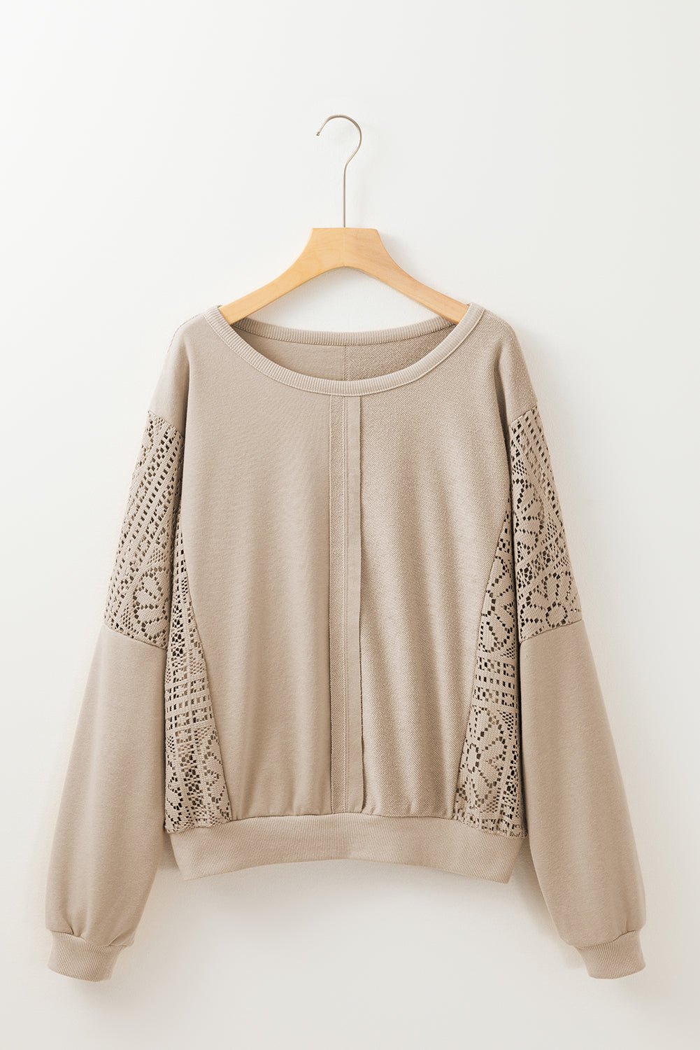Rheaissa Seam Ribbed Trim Sweatshirt - Hello Beautiful BoutiqueSweatshirts & HoodiesThreaded Pear