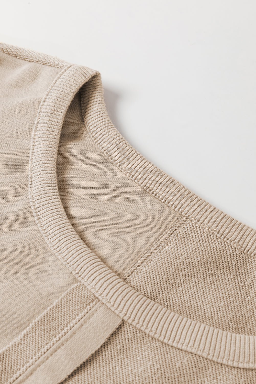 Rheaissa Seam Ribbed Trim Sweatshirt - Hello Beautiful BoutiqueSweatshirts & HoodiesThreaded Pear