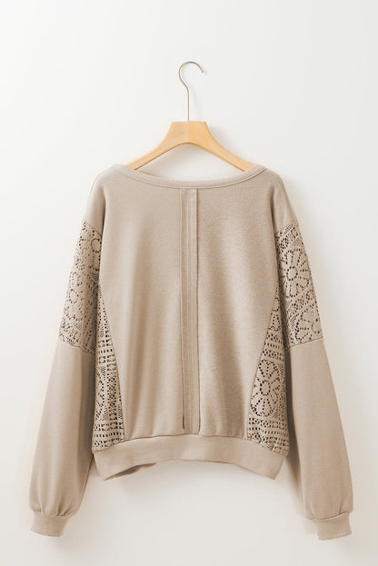 Rheaissa Seam Ribbed Trim Sweatshirt - Hello Beautiful BoutiqueSweatshirts & HoodiesThreaded Pear