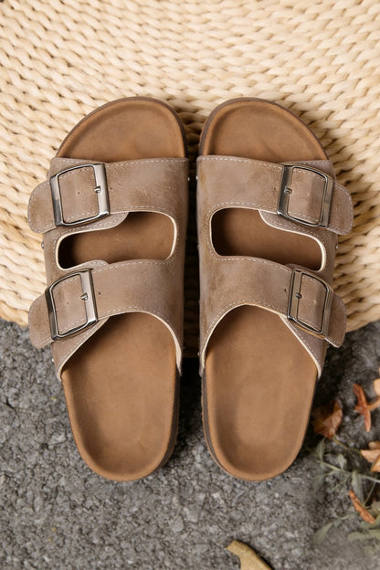 Riley Faux Suede Platform Slippers - Hello Beautiful BoutiqueSlippersThreaded Pear
