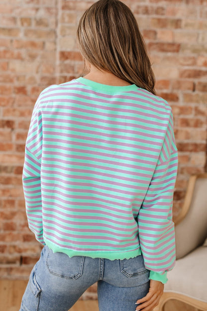 River Ribbed Trim Oversize Sweatshirt - Hello Beautiful BoutiqueSweatshirts & HoodiesThreaded Pear