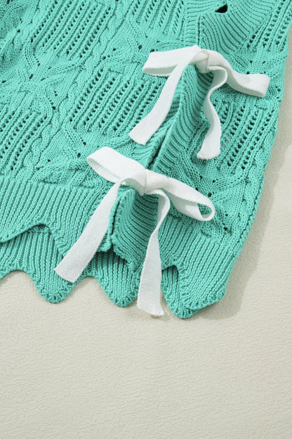 River Trim Short Sleeve Sweater - Hello Beautiful BoutiqueShort Sleeve SweatersThreaded Pear