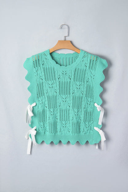 River Trim Short Sleeve Sweater - Hello Beautiful BoutiqueShort Sleeve SweatersThreaded Pear