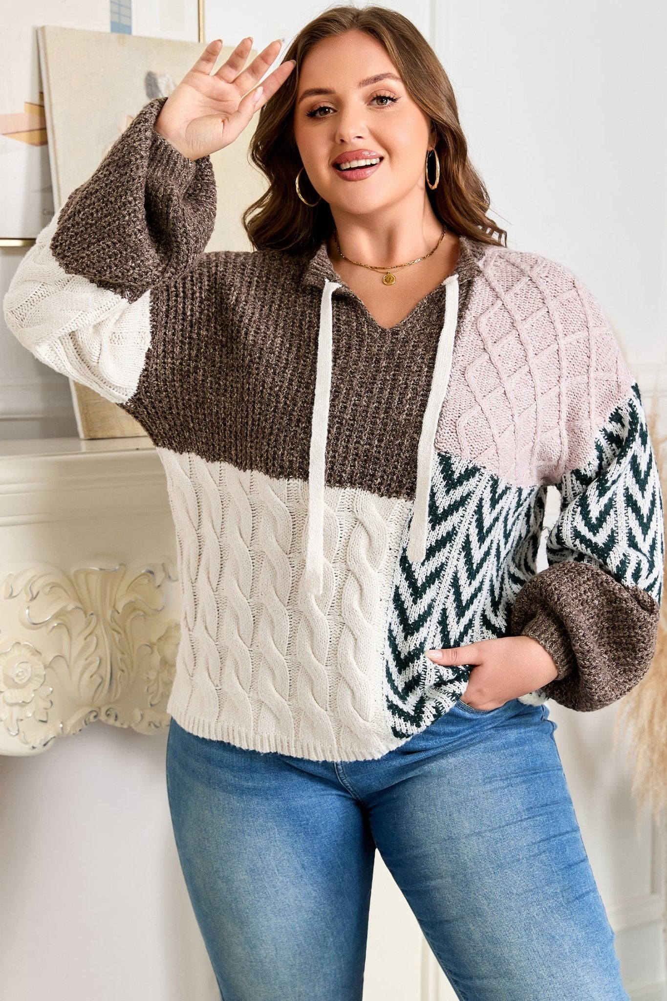 Rivka Back Loose Fit PLUS Sweater - Hello Beautiful BoutiquePlus Size Sweaters & CardigansThreaded Pear