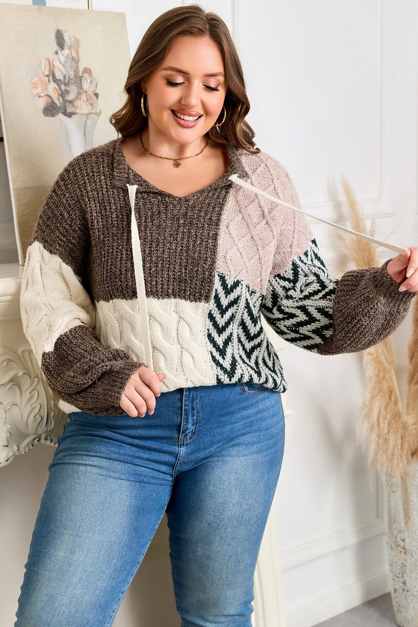 Rivka Back Loose Fit PLUS Sweater - Hello Beautiful BoutiquePlus Size Sweaters & CardigansThreaded Pear