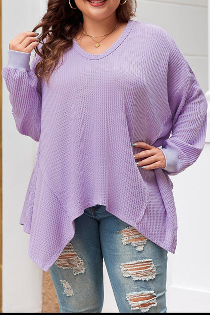 Rivka Exposed Seam Flowy PLUS Top - Hello Beautiful Boutique20% OFFThreaded Pear