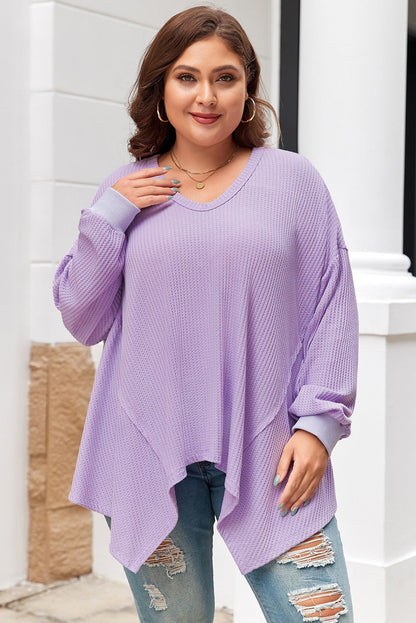 Rivka Exposed Seam Flowy PLUS Top - Hello Beautiful Boutique20% OFFThreaded Pear