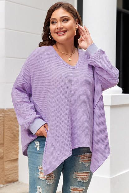 Rivka Exposed Seam Flowy PLUS Top - Hello Beautiful Boutique20% OFFThreaded Pear