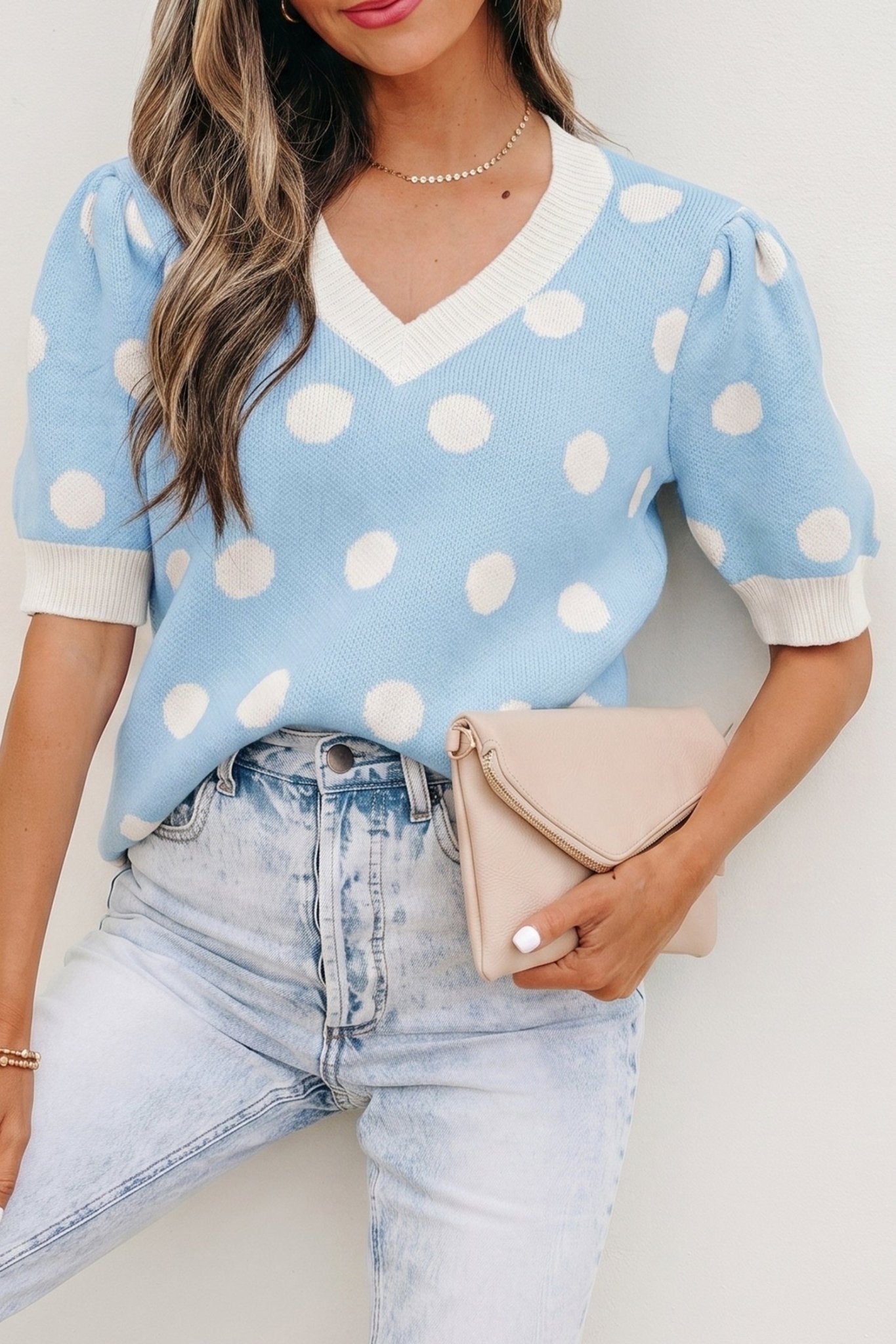 Rivka Puff Short Sleeve Sweater - Hello Beautiful BoutiqueShort Sleeve SweatersThreaded Pear