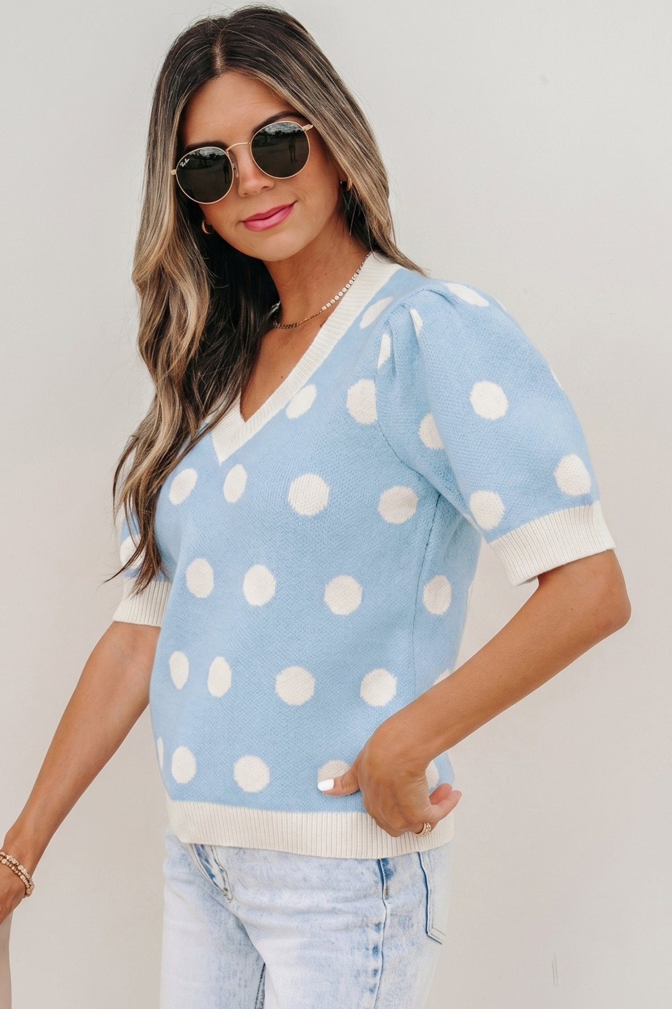 Rivka Puff Short Sleeve Sweater - Hello Beautiful BoutiqueShort Sleeve SweatersThreaded Pear