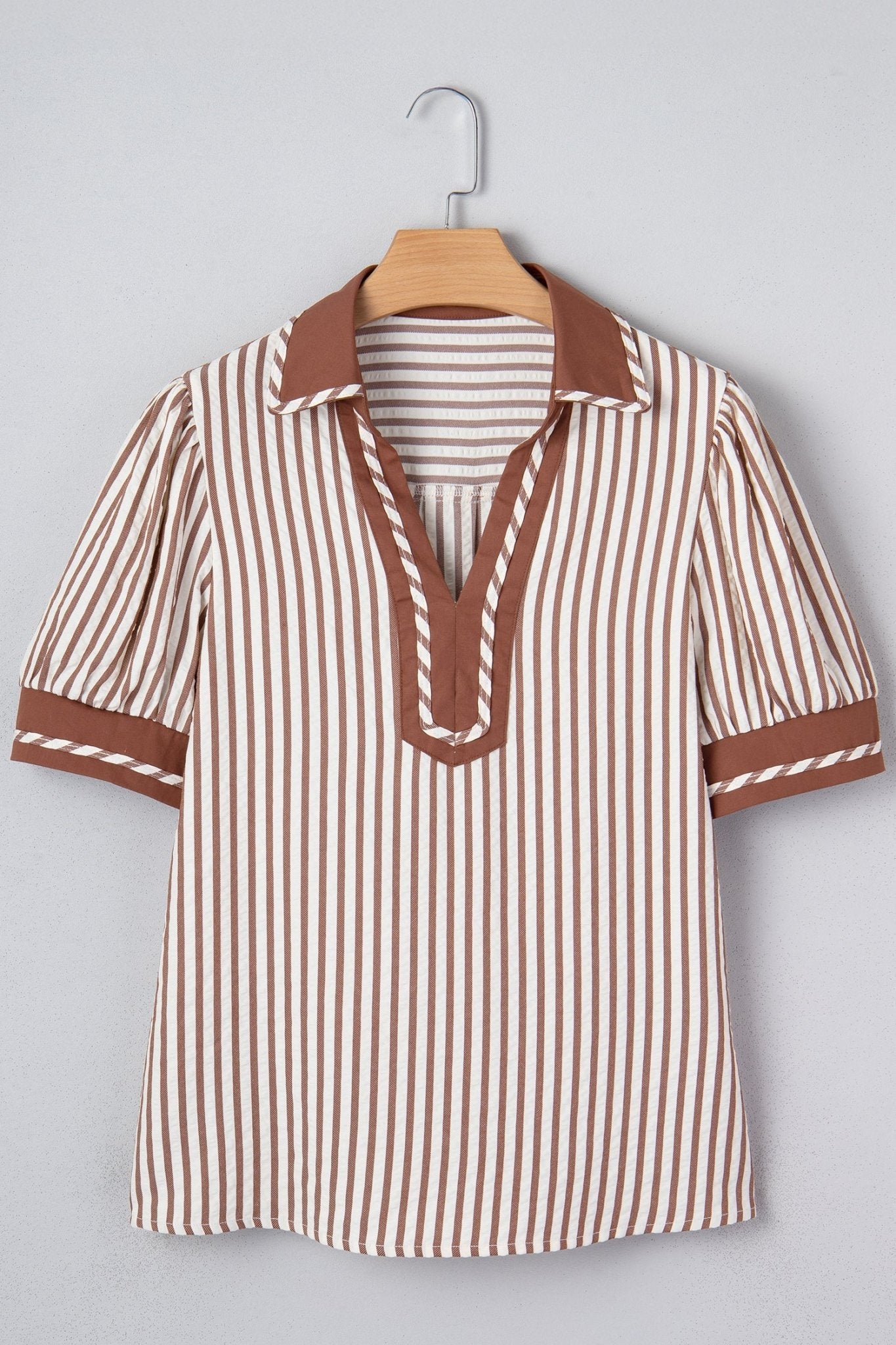 Romina Short Bubble Sleeve Blouse - Hello Beautiful BoutiqueBlouses & ShirtsThreaded Pear