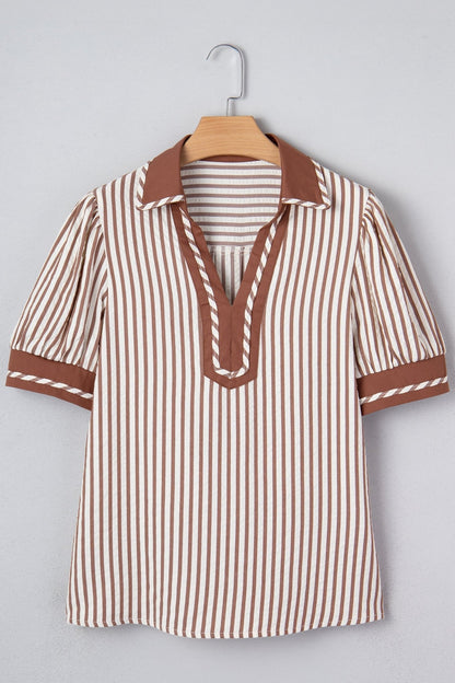 Romina Short Bubble Sleeve Blouse - Hello Beautiful BoutiqueBlouses & ShirtsThreaded Pear