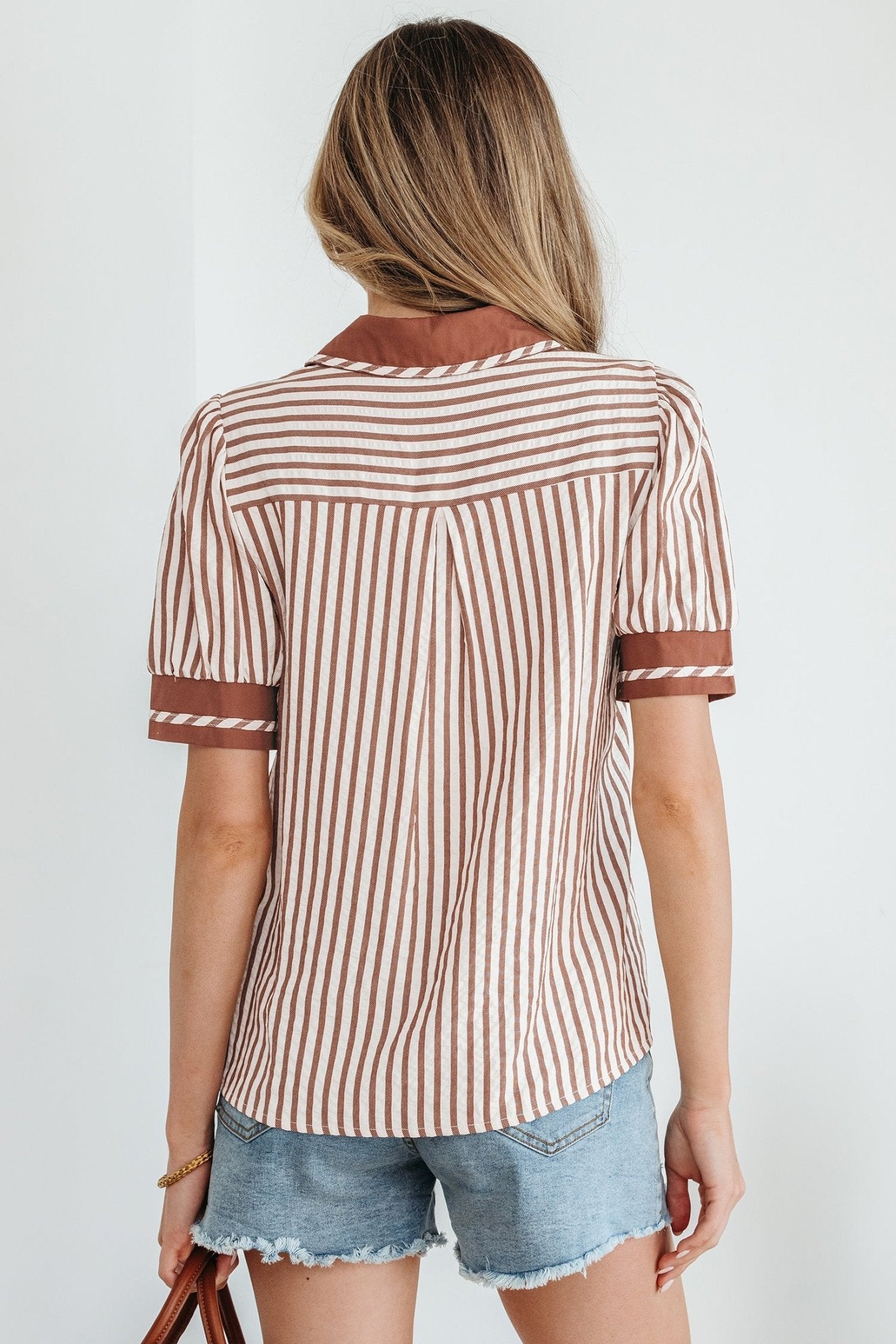 Romina Short Bubble Sleeve Blouse - Hello Beautiful BoutiqueBlouses & ShirtsThreaded Pear