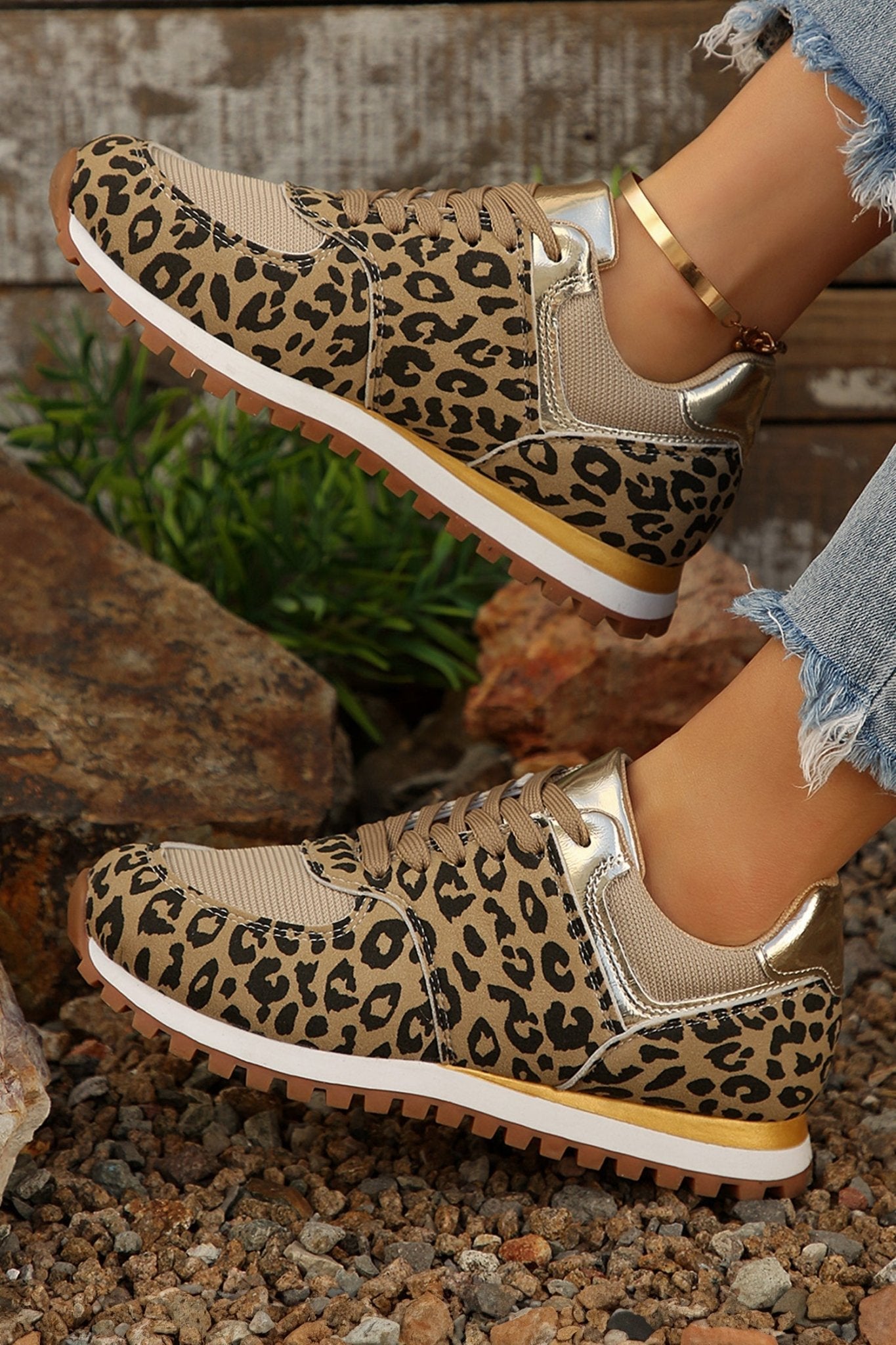 Romy Patchwork Lace Up Sneakers - Hello Beautiful BoutiqueWomens ShoesThreaded Pear