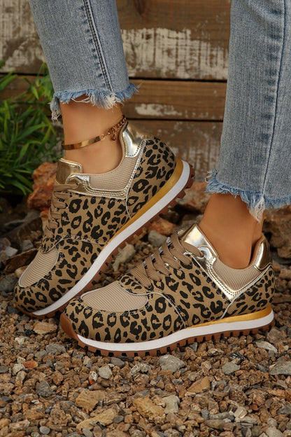 Romy Patchwork Lace Up Sneakers - Hello Beautiful BoutiqueWomens ShoesThreaded Pear