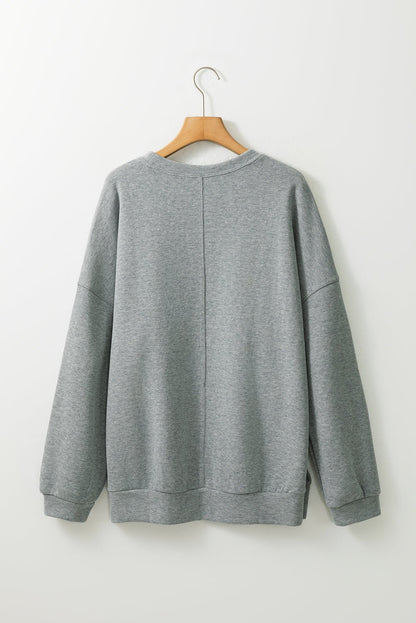 Rorivina Drop Shoulder Oversized Sweatshirt - Hello Beautiful BoutiqueSweatshirts & HoodiesThreaded Pear