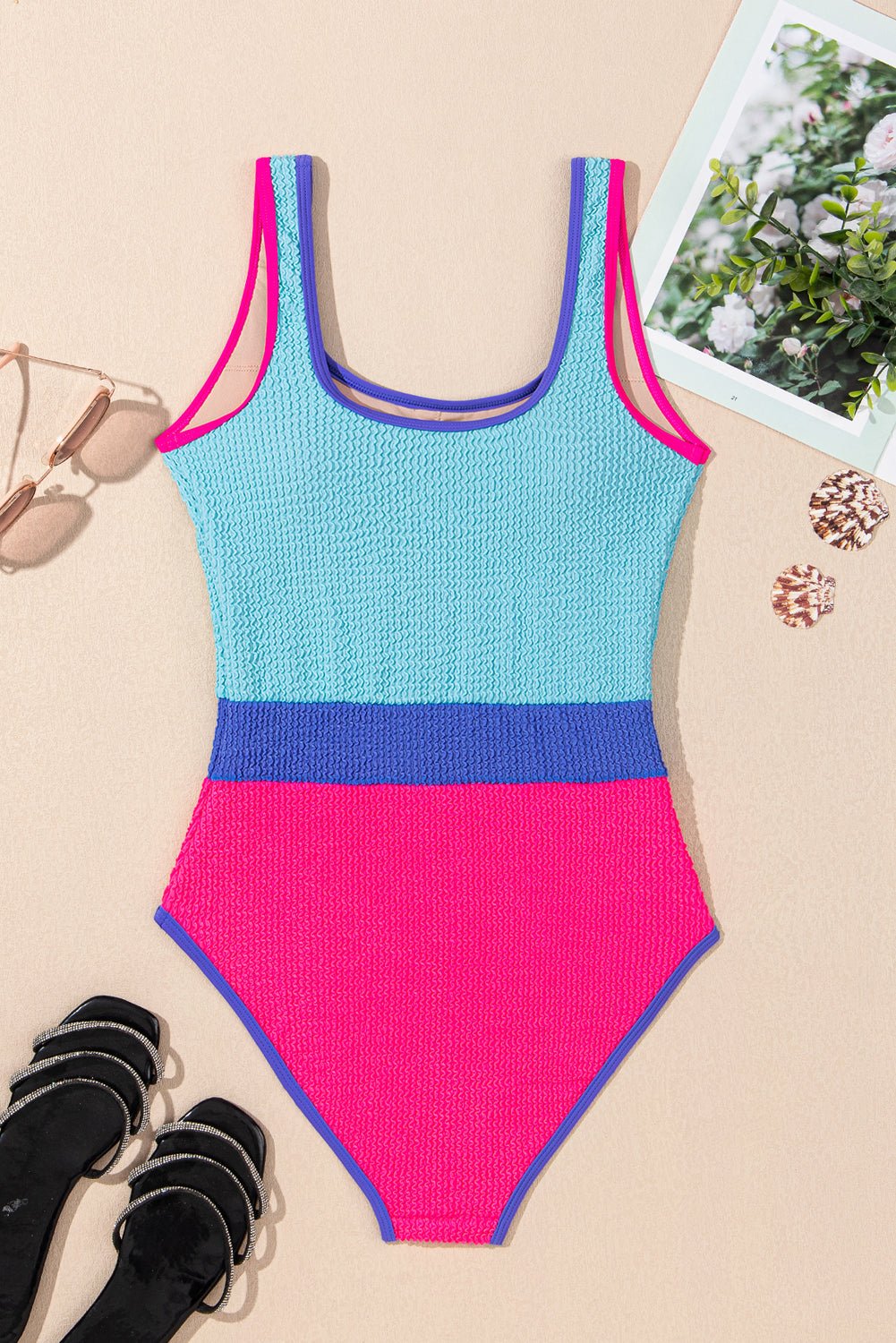 Rory Patchwork One Piece Swimsuit - Hello Beautiful BoutiqueOne Piece SwimsuitThreaded Pear