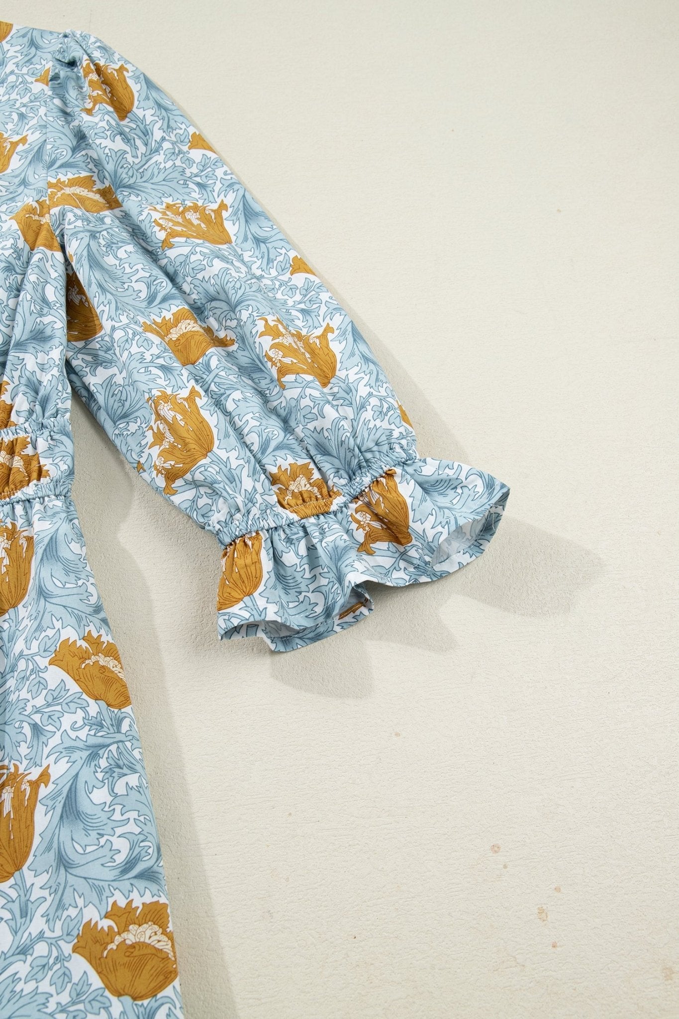 Rosalee Bracelet Sleeve Long Dress - Hello Beautiful BoutiqueFloral DressesThreaded Pear