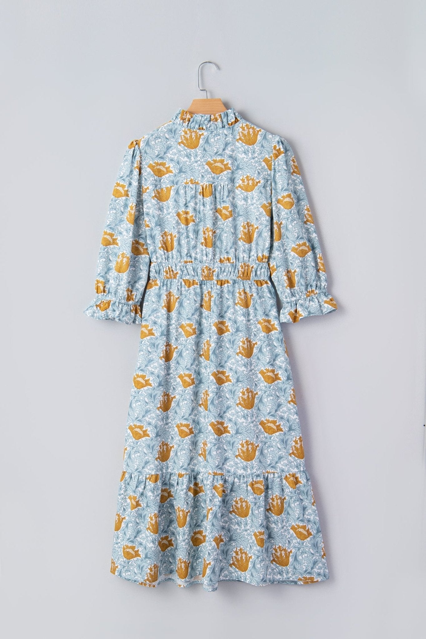 Rosalee Bracelet Sleeve Long Dress - Hello Beautiful BoutiqueFloral DressesThreaded Pear
