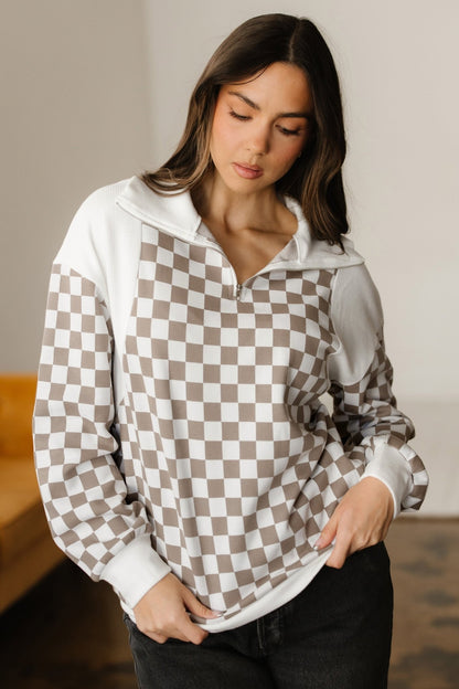 Rosalia Ribbed Patchwork Loose Sweatshirt - Hello Beautiful BoutiqueSweatshirts & HoodiesThreaded Pear