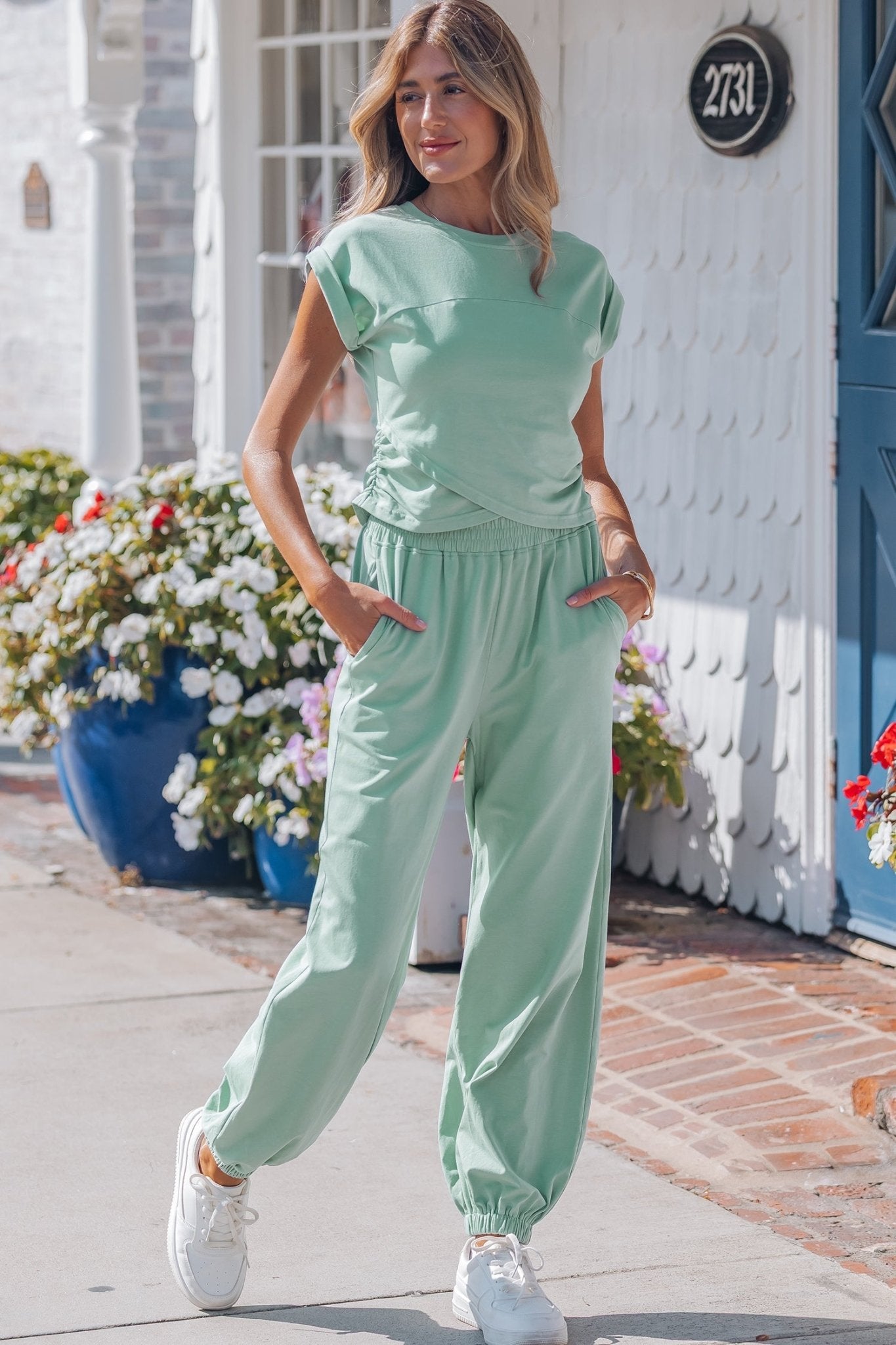 Rosalie Color Cropped Lounge Set - Hello Beautiful BoutiquePant SetsThreaded Pear