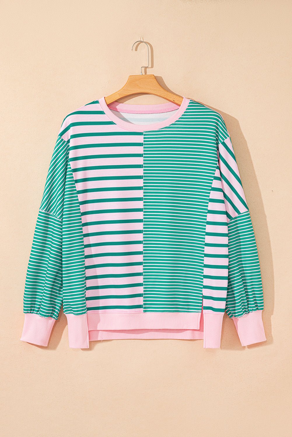 Rosalie Side Slit Baggy Sweatshirt - Hello Beautiful BoutiqueSweatshirts & HoodiesThreaded Pear