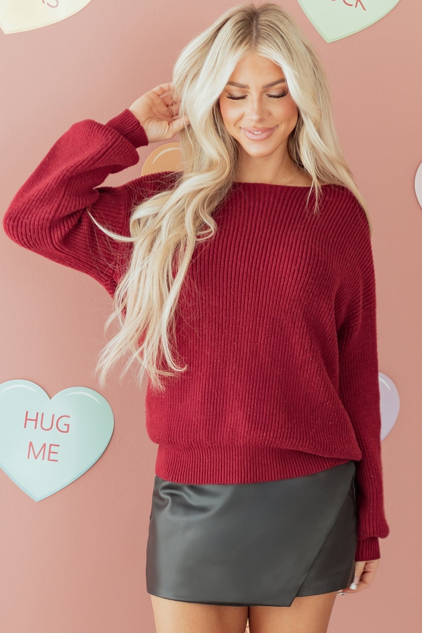 Rosalina Backless Drop Shoulder Sweater - Hello Beautiful BoutiqueSweatersThreaded Pear
