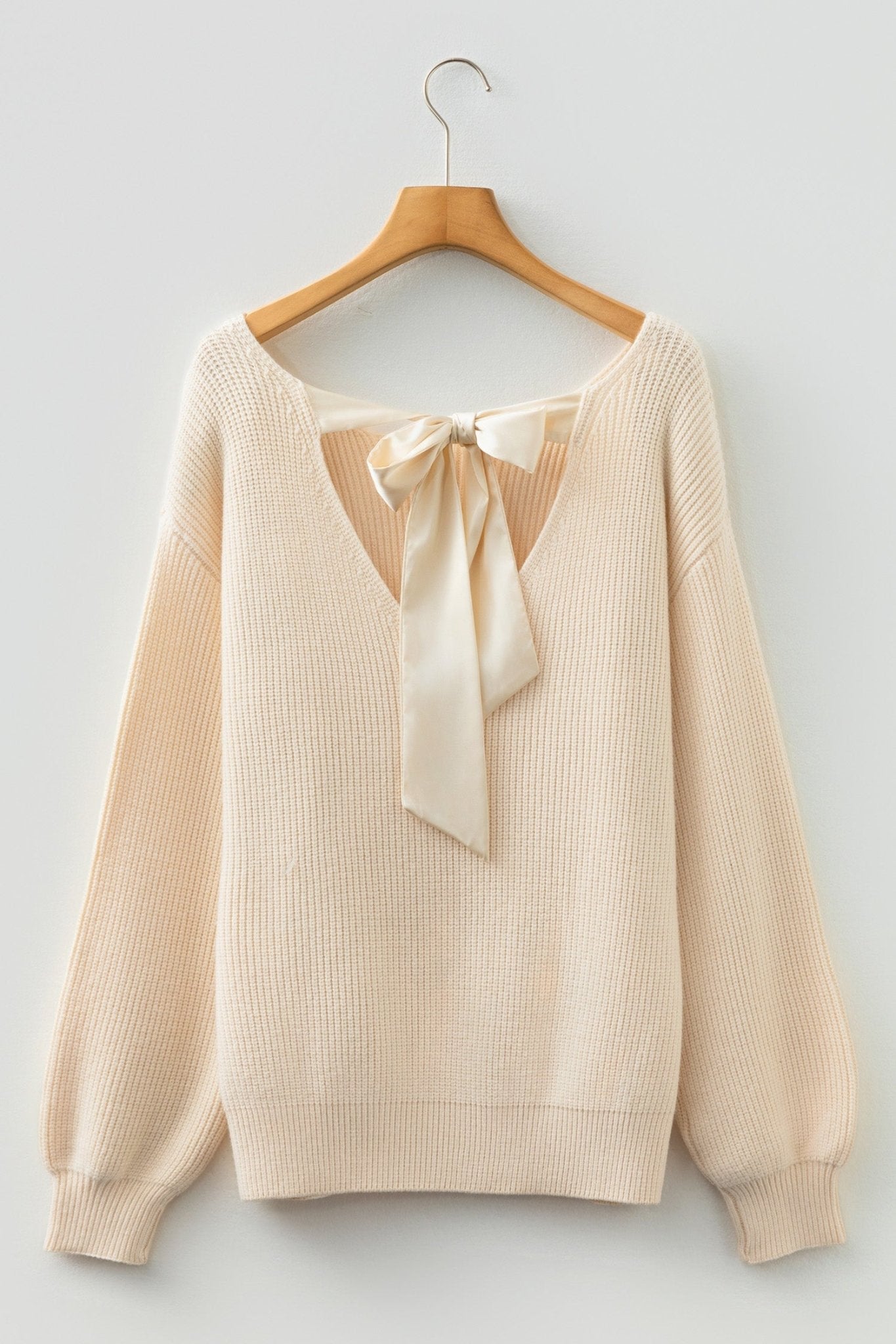 Rosalina Backless Drop Shoulder Sweater - Hello Beautiful BoutiqueSweatersThreaded Pear