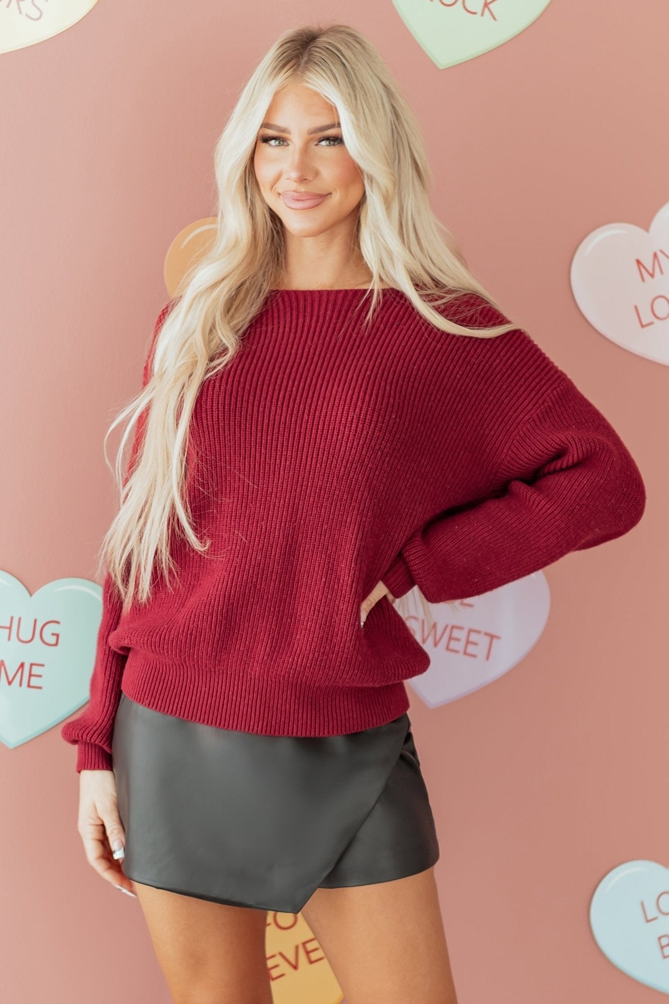 Rosalina Backless Drop Shoulder Sweater - Hello Beautiful BoutiqueSweatersThreaded Pear