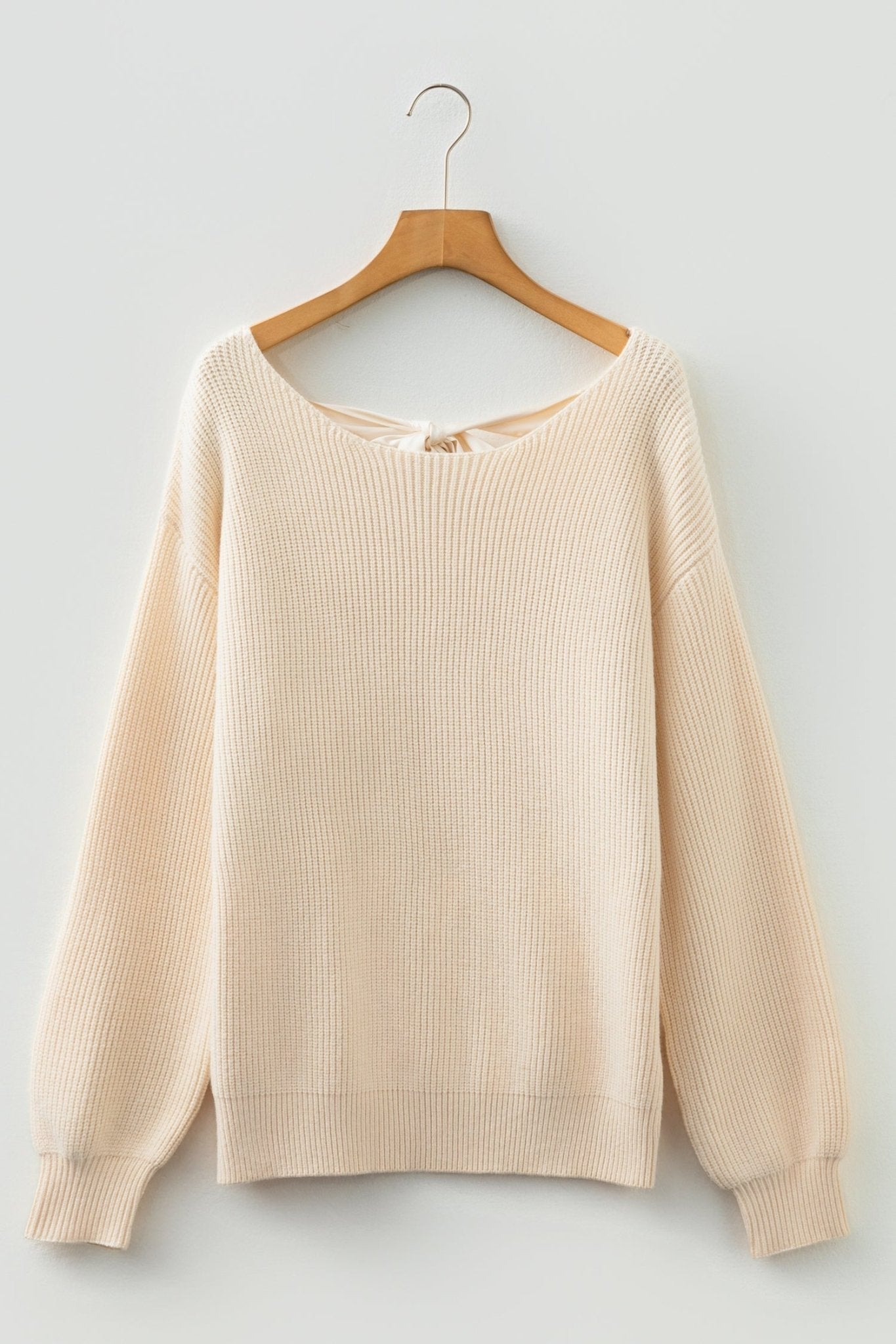 Rosalina Backless Drop Shoulder Sweater - Hello Beautiful BoutiqueSweatersThreaded Pear