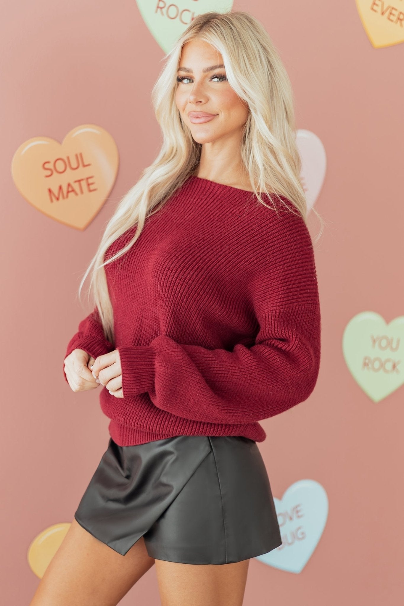 Rosalina Backless Drop Shoulder Sweater - Hello Beautiful BoutiqueSweatersThreaded Pear
