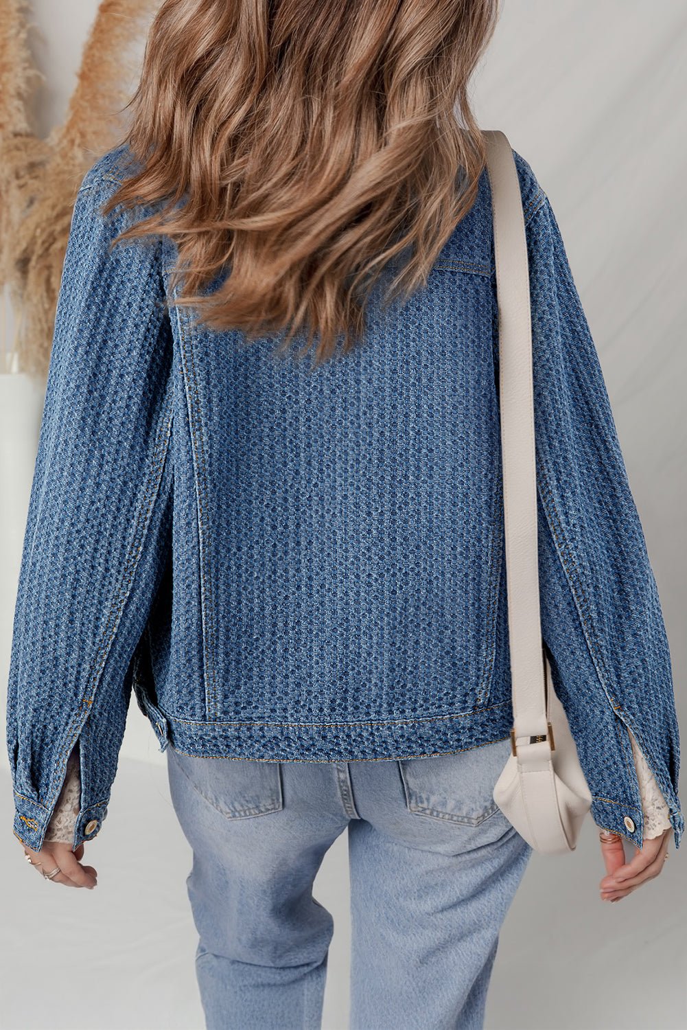 Rosalyn Flap Textured Down Jacket - Hello Beautiful BoutiqueDenim JacketsThreaded Pear