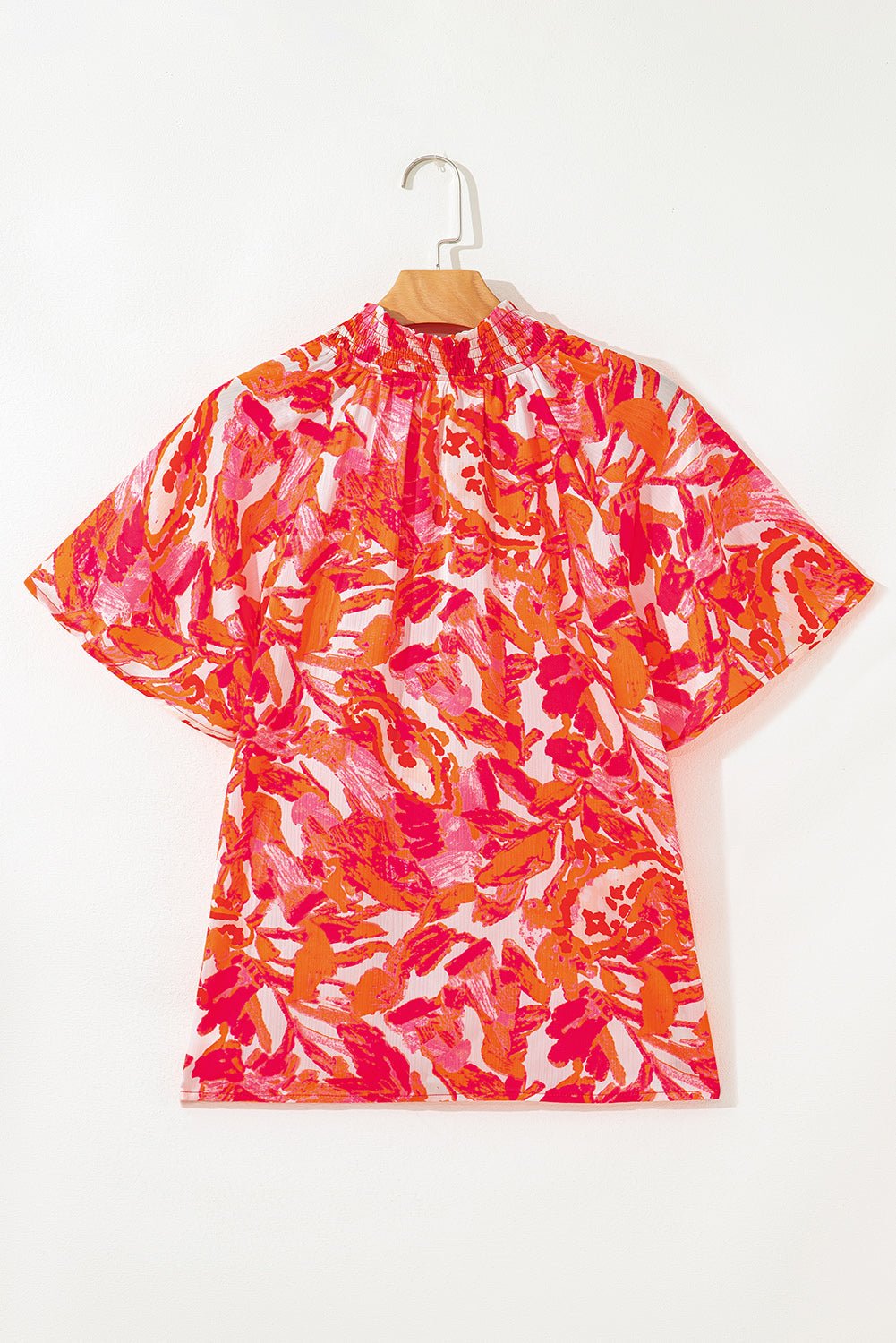 Rosalyn Print Striped Trim Blouse - Hello Beautiful BoutiqueBlouses & ShirtsThreaded Pear