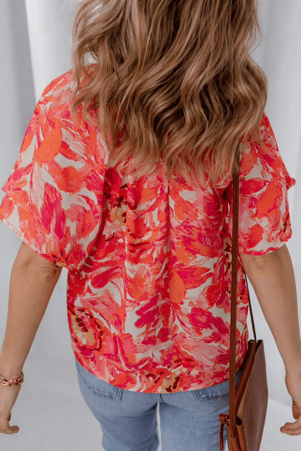 Rosalyn Print Striped Trim Blouse - Hello Beautiful BoutiqueBlouses & ShirtsThreaded Pear