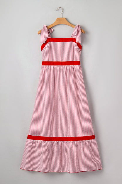 Rose Ruffle Hem Maxi Dress - Hello Beautiful BoutiqueMaxi DressesThreaded Pear