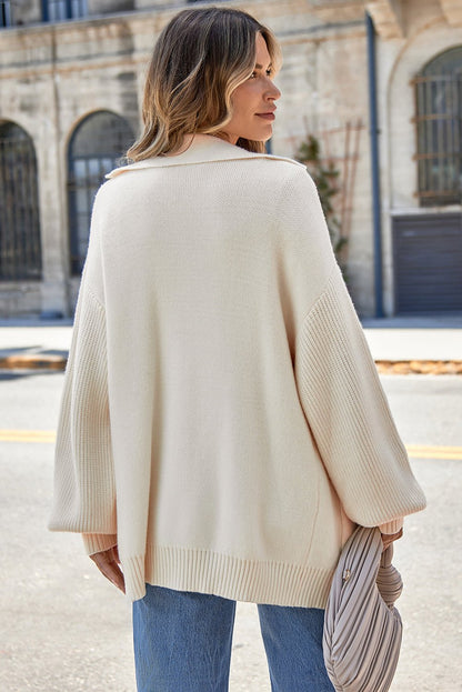 Rosemary Lapel Collar Single Sweater - Hello Beautiful BoutiqueCardigansThreaded Pear