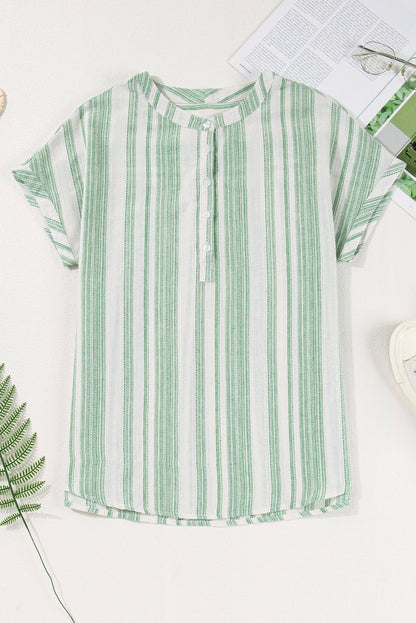 Rosemary Short Sleeve Casual Blouse - Hello Beautiful BoutiqueBlouses & ShirtsThreaded Pear