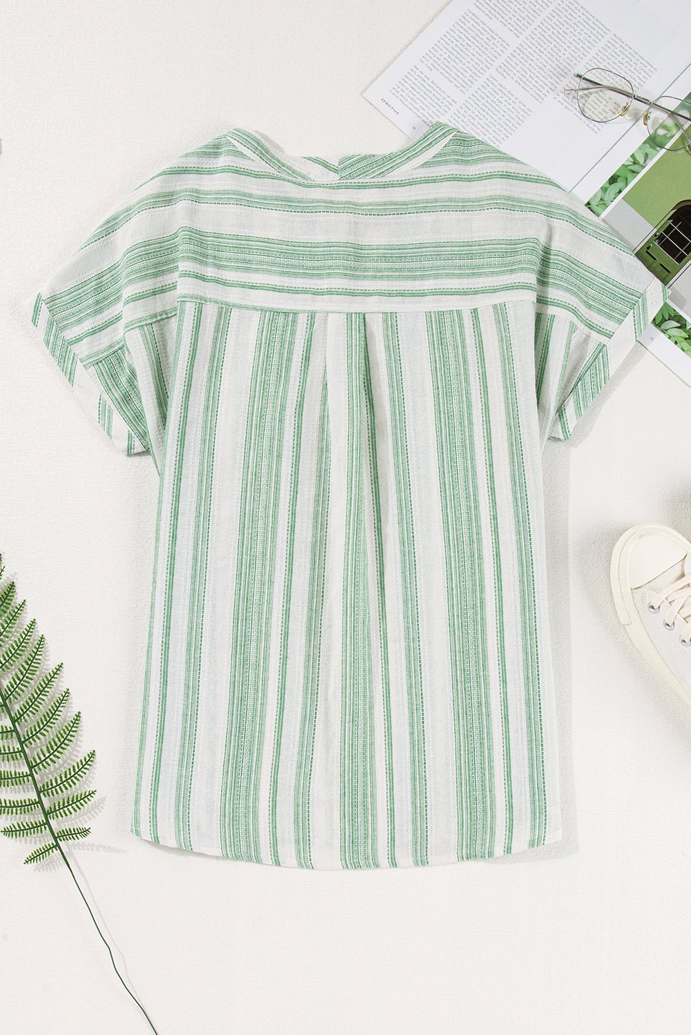 Rosemary Short Sleeve Casual Blouse - Hello Beautiful BoutiqueBlouses & ShirtsThreaded Pear