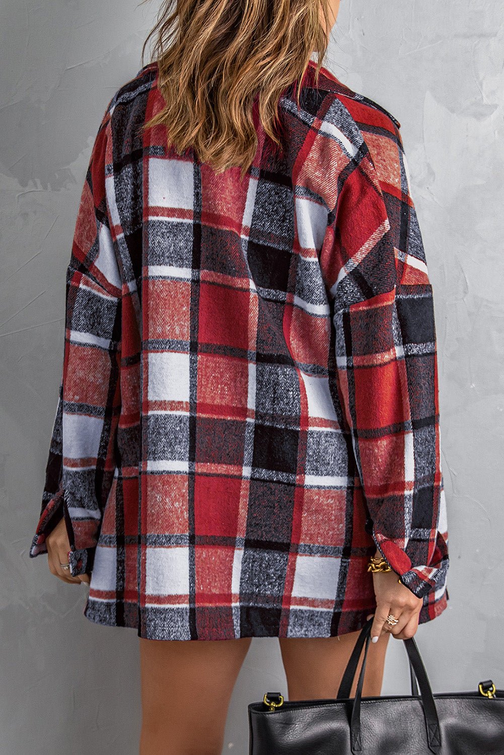 Rowan Fiery Plaid Print Shirt - Hello Beautiful BoutiquePlaid ShacketsThreaded Pear