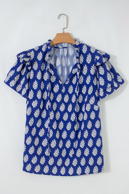 Rowyn Ruffle Short Sleeve PLUS Blouse - Hello Beautiful BoutiquePlus Size Tops & TeesThreaded Pear