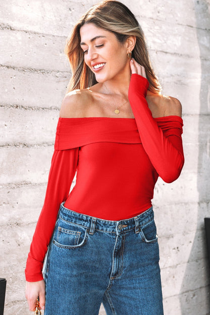 Rowyn Sleeve Slim top Long Sleeve Top - Hello Beautiful BoutiqueLong Sleeve TopsThreaded Pear