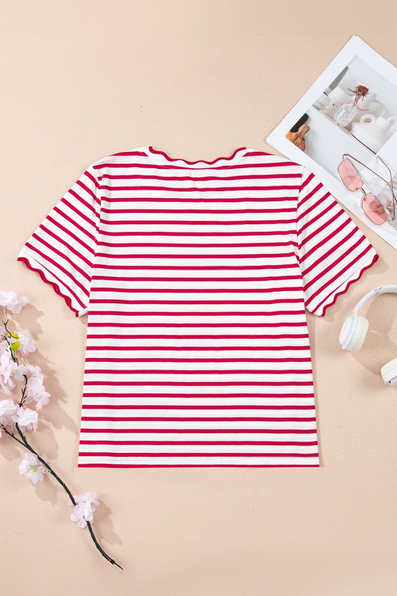 Royalty Scalloped Trim T Shirt - Hello Beautiful BoutiqueTops & TeesThreaded Pear