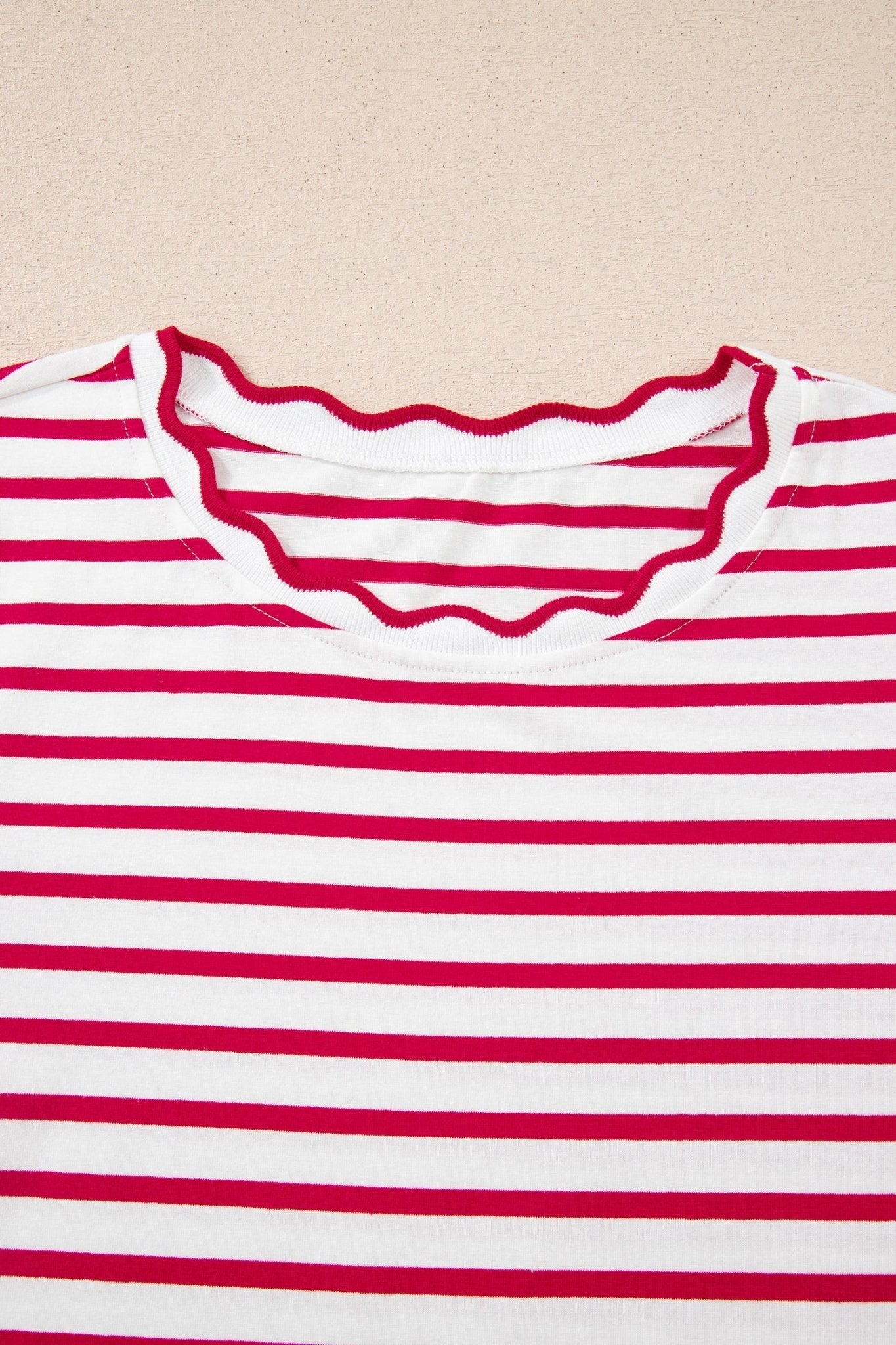 Royalty Scalloped Trim T Shirt - Hello Beautiful BoutiqueTops & TeesThreaded Pear