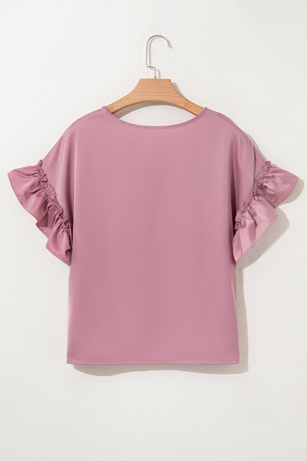 Ruth Satin Ruffle Sleeve Top - Hello Beautiful BoutiqueTops & TeesThreaded Pear