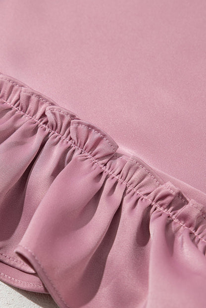 Ruth Satin Ruffle Sleeve Top - Hello Beautiful BoutiqueTops & TeesThreaded Pear