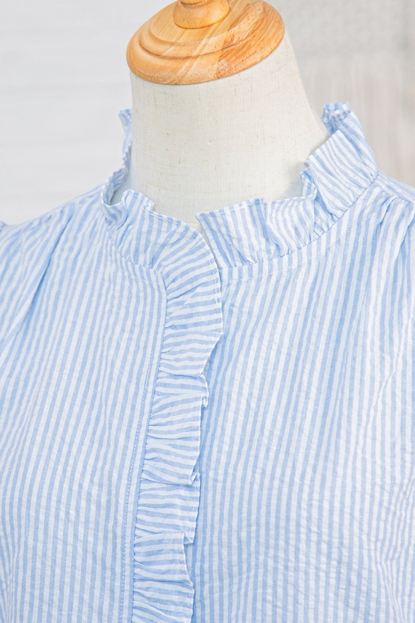 Ruthie Sleeve Ruffle Trim Shirt - Hello Beautiful BoutiqueBlouses & ShirtsThreaded Pear