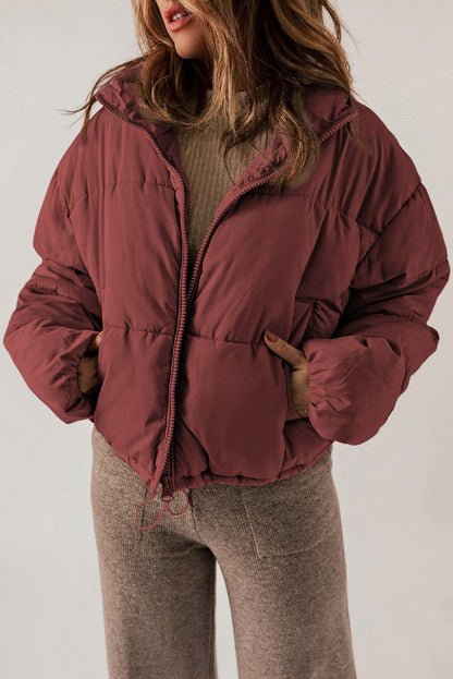 Rylee Drawstring Hem Puffer Jackets - Hello Beautiful BoutiqueJacketsThreaded Pear