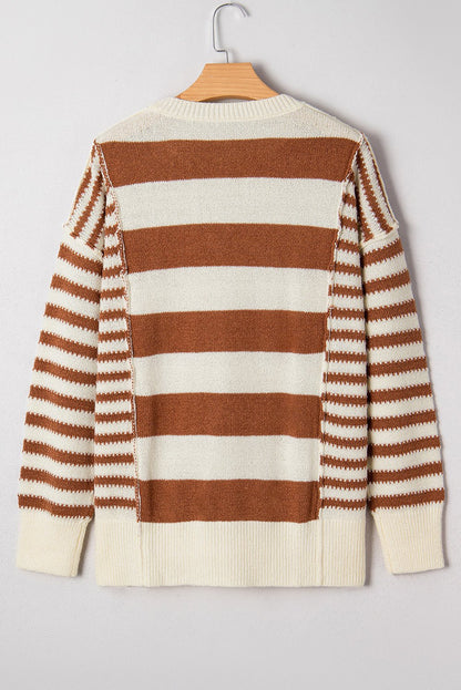 Sadie Sleeve Patchwork Baggy Sweater - Hello Beautiful BoutiqueSweatersThreaded Pear