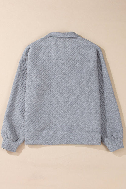 Saige Half Zipper Collared Sweatshirt - Hello Beautiful BoutiqueSweatshirts & HoodiesThreaded Pear